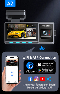 12 tháng bảo hành Xe DVR Video Recorder 4K + 1080P + 1080P Dash máy ảnh IPS màn hình GPS Wifi ba ống kính vòng lặp ghi âm tầm nhìn ban đêm - Product Image 5