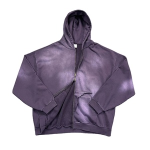 Oversized Zipper Hoodies Oversized Zip Hoodie Custom Acid Wash Heavyweight Cotton Zip up Hoodie - Product Image 1