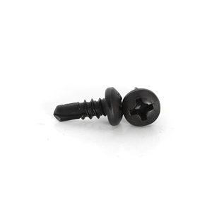 Tornillo PDC Modelo 11 de Cabeza Plana Phillips con Punta de Broca y Arandela, Recubrimiento Negro, Acero al Carbono, Rosca Estándar Clase 4.8/6.8 Pulgadas - Product Image 4