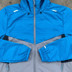 Nouvel ensemble coupe-vent à capuche et short pour homme, 100 % polyester, écologique, léger, respirant, coupe-vent, hiver - Product Image 6