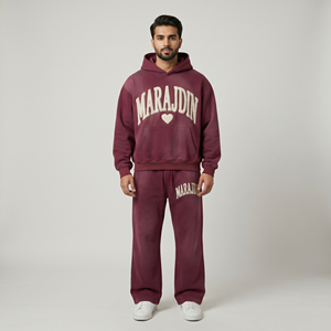 Ensemble de survêtement deux pièces pour homme, collection Hiver 2026, respirant et anti-transpiration, en polyester/coton, idéal pour le jogging (vente en gros) - Product Image 1