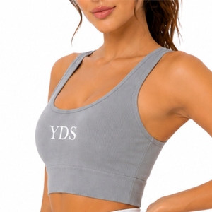 Top de Yoga para Mujer, Premium, Cuello Redondo, Letra Bordada, Transpirable, Ligero, Estilo Moderno, Hecho a Medida - Product Image 3