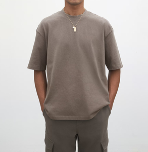 T-shirt Homme Oversize Coupe Ample Coton Premium Mode Urbaine Quotidienne Col Rond Décontracté Grammage Lourd Doux Respirant Vente en Gros - Product Image 6