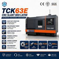 Torno CNC de bancada inclinada TCK63E, proveedor verificado, mandril hidráulico de 15 pulgadas, 18.5kW, torreta de 12 estaciones, centro de torneado a precio mayorista