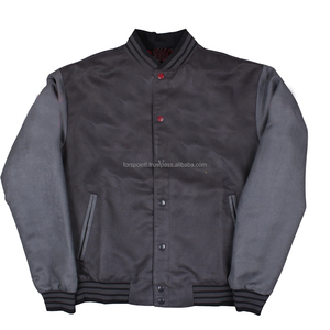 OEM personnalisé hiver Vintage école collège hommes vestes en cuir manches laine Baseball Letterman Varsity veste pour hommes - Product Image 3