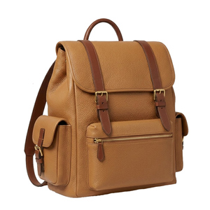 Vintage Genuine <b>Leather</b> Rucksack <b>Backpack</b> Cowhide Travel Bag <b>Large</b> Capacity Laptop <b>Backpack</b> Durable Hiking School Daypack OEM - Product Image 1