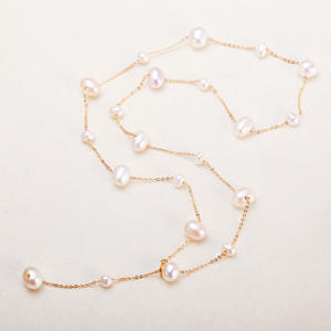 Collier de perles de ciel étoilé pour femmes, fourni directement par le fabricant, perles d'eau douce de Zhuji avec taille dégradée, véritable collier de perles - Product Image 3