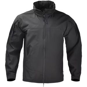 <b>Men's</b> Tactical <b>Jacket</b> Windproof <b>Waterproof</b> Outdoor Coat <b>Fleece</b> <b>Lined</b> Stand Collar Mountain Climbing Windbreaker Hiking Parka - Product Image 1