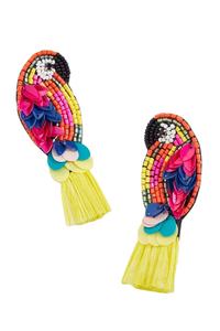 Pendientes y joyería para la oreja bordados a mano con cuentas de semillas, personalizados, de la mejor calidad para niñas de la India. - Product Image 3