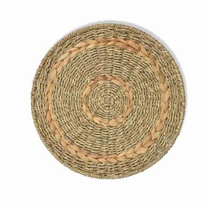 Sets de table ronds naturels de haute qualité, style bohème, tapis de table tissés en jonc de mer pour la décoration de table et de fête, fabriqués au Vietnam - Product Image 1