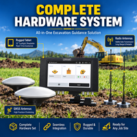 Système de nivellement pour excavatrice amphibie avec affichage LED, GNSS RTK, système de contrôle intelligent 3D, pièces de diagnostic pour engins de construction