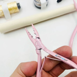 Best Selling Professional Hair <b>Extension</b> <b>Bead</b> Press Pliers Pink Color Sustainable Steel Salon Use Commercial Best Hair Tools - Product Image 3