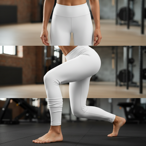 Leggings Deportivos de Alto Rendimiento, Transpirables, Sin Costuras, de Cintura Alta, para Gimnasio, Entrenamiento, Running, Lisos, Ajustados - Product Image 3
