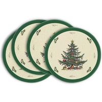 Set de table rond Père Noël pour la décoration de table de cuisine, tapis isolant thermique, sous-plat de table
