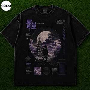 เสื้อยืดกราฟิกสไตล์อนิเมะทรงโอเวอร์ไซส์ ผ้าคอตตอนหนานุ่ม แฟชั่นสตรีท - Product Image 2