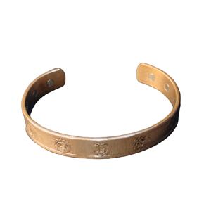 7 Chakra Symbols Engraved Copper Magnetic <b>Bracelet</b> - Holistic <b>Healing</b> Energy Yoga Bangle -Pure Copper Health Cuff for Meditation - Product Image 1