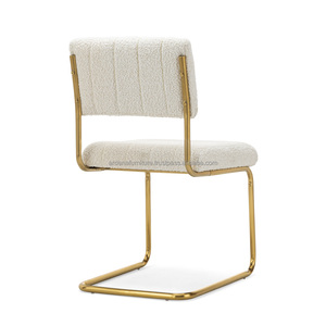 Chaise de salle à manger minimaliste contemporaine en métal Design moderne Mobilier de maison confortable pour la maison Bar Appartement Salle à manger d'intérieur - Product Image 4