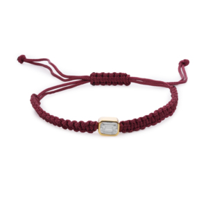 กำไลข้อมือทองคำ 14K แบบคลาสสิกสำหรับผู้หญิง ประดับเพชร CVD ทรงเหลี่ยมมรกต ชุบโรเดียม ปรับความยาวได้ - Product Image 5