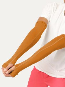 Manchon de compression pour bras en spandex haute élasticité avec protection professionnelle, design respirant, utilisation sportive - Soutien flexible du coude - Product Image 6