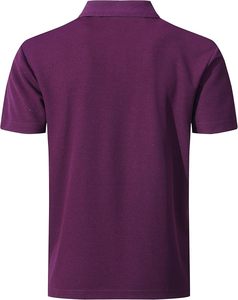 Camisa de Piqué Morada de Manga Corta para Hombre, Informal, Transpirable, de Algodón, Color Sólido, Tejido de Punto, Corte Regular, Cierre de Botones, Alta Calidad - Product Image 2