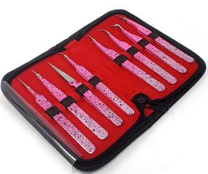 Pince à épiler pointue à 90 degrés personnalisée Marque privée Volume de cils en acier inoxydable Extension de cils Isolation russe - Product Image 4