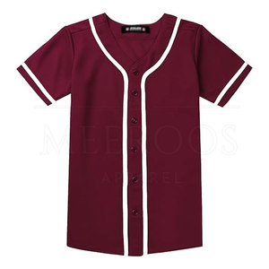 Vêtements d'entraînement légers pour hommes, maillot de softball uni teint, manches courtes pour hommes, maillot de softball pour hommes - Product Image 3