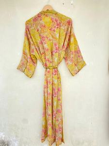 Kimono de seda para mujer Kimono vintage de seda hecho a mano - Product Image 4