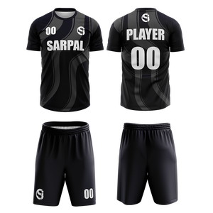 Maillot et short de football personnalisés de haute qualité, respirants, 100% polyester, antibactériens, uniforme de football professionnel pour hommes - Product Image 4