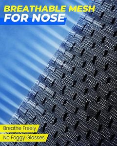 Cagoule noire respirante pour moto, masque facial coupe-vent intégral, capuche réglable unisexe pour le ski, le cyclisme et les activités de plein air - Product Image 6