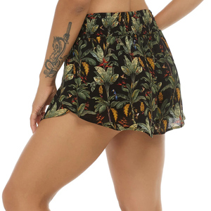 Women's Swim Sublimation Shorts OEM Design Custom Made Board Shorts Quick Dry Beach <b>Drawstring</b> Sports Summer Shorts - Product Image 2