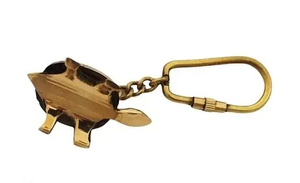 Llavero de Tortuga de Latón Macizo Estilo Vintage, Llavero de Tortuga de la Suerte Hecho a Mano, Soporte de Llaves de Latón para Llaves de Coche, Colgante para Bolso, Regalo - Product Image 2