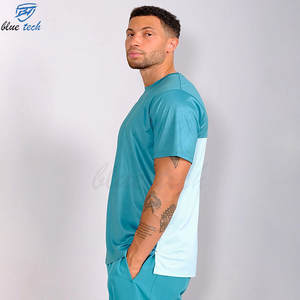 Conjunto Deportivo de Camiseta y Pantalones Cortos para Hombre, Absorbente de Humedad, Uniforme Deportivo de Verano, OEM, Traje de Tenis de Dos Piezas con Logotipo Personalizado - Product Image 3