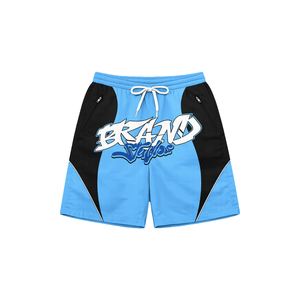 Conjunto Deportivo Personalizado para Hombre, Chaqueta con Cierre y Pantalones Cortos Azul/Negro, Secado Rápido, Poliéster/Nailon, Cortavientos - Product Image 3