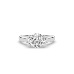 <b>Unique</b> 2.04Ct Round Brilliant Lab Grown Diamond Ring 925 Silver Lightweight Daily Wear Jewelry Elegant Anniversary <b>Gift</b> <b>Her</b> - Product Image 2
