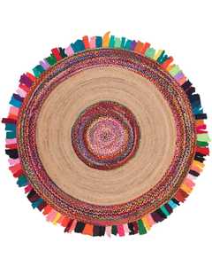 Tapis de style bohème en jute 100 %, rembourré et lavable, pour chambre et salon - Product Image 4