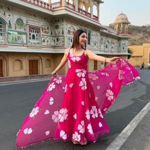 ชุดราตรีที่สวยงามสำหรับงานปาร์ตี้ชุดที่สง่างามกับ dupatta-สำหรับผู้หญิงที่มีสไตล์ - Product Image 3