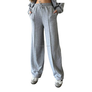 Pantalones de chándal de cintura elástica de alta calidad para mujer, pantalones de chándal holgados con pierna ancha, ropa atlética informal relajada, hecho de seda de verano - Product Image 2