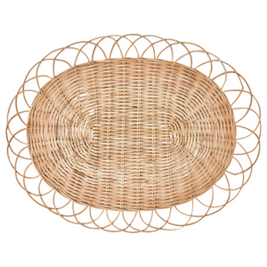 Spring Floral Flower Woven Placemat Natural Water Hyacinth <b>Table</b> <b>Mat</b> Festive Braided Straw <b>Dinner</b> Coaster Decoration - Product Image 3
