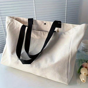 Bolsa de Compras de Lona/Algodón con Logotipo Personalizado, Asa Larga y Correa para el Hombro, para Deporte - Product Image 1