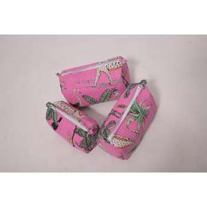 Pochette à maquillage en coton à imprimé floral, pochette cosmétique bohème, trousse de toilette à fermeture éclair, organiseur de voyage, cadeau mignon - Product Image 6