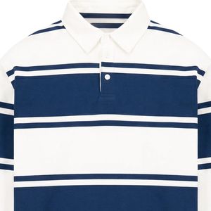 Wholesale Men's Long Sleeve Striped Polo Shirt <b>Classic</b> Collared Casual Fashion Sportswear Custom Logo Private Label - Product Image 3