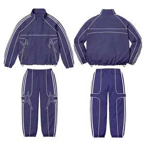 Custom Hooded Polyester/Cotton Autumn <b>Printed</b> Tracksuits Unisex-Lightweight Windproof Anti-Wrinkle Eco-Friendly Breathable - Product Image 3