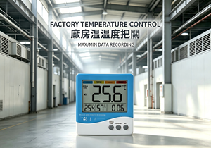 Medidor de Temperatura y Humedad con Alarma de Golpe de Calor, Reloj, Memoria de Máxima/Mínima, Interruptor °C/°F - Product Image 4