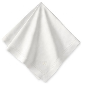 Matériel de coton de haute qualité 100% organique Gots certifié couleur blanche linge de salle à manger Double mousseline serviette de table de luxe écologique - Product Image 1