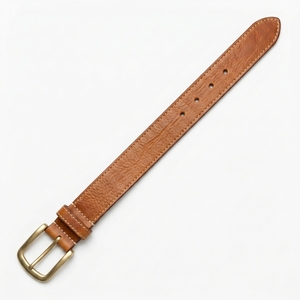 Ceinture en cuir véritable pour homme, décontractée, formelle, vintage, avec boucle à ardillon, marron, pour jeans et pantalons, de qualité supérieure, durable, idéale comme cadeau - Product Image 3