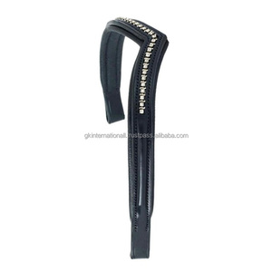 Diamantes de imitación de cristales de alta calidad personalizados Mega Bling cuero caballo ceja banda hecha a mano todos los tamaños al por mayor caballo Bling ceja banda - Product Image 2