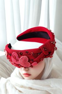 Diadema de tela anudada a mano con bordado de cuentas de semillas y dulces, turbante de moda para mujer, accesorio para el cabello de uso diario - Product Image 5