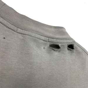 Camiseta de Lona para Hombre, Estilo Desgastado, Corte Holgado, 100% Algodón, Duradera, con Estampado en Relieve, Patrón de Lazos, Alta Calidad, Última Moda Vintage - Product Image 3