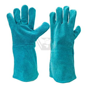 Gant de soudage en cuir bleu avec coutures en Kevlar et rembourrage supplémentaire sur la paume - Product Image 4