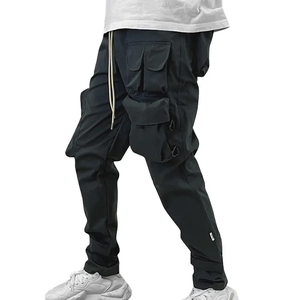 Pantalon de jogging pour homme personnalisé, léger, imperméable, respirant, à cordon de serrage, avec poches, 100% polyester, style décontracté - Product Image 5